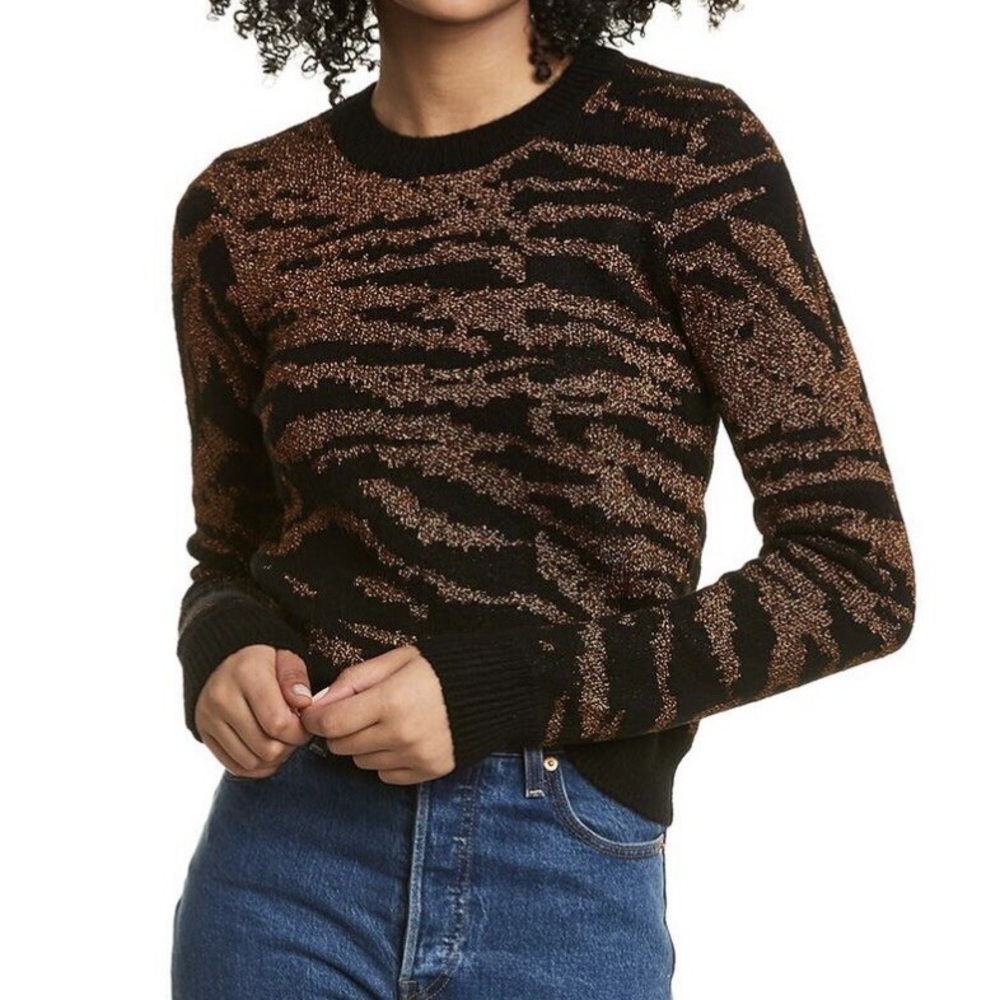Pam & Gela Black and Copper Knit Sweater